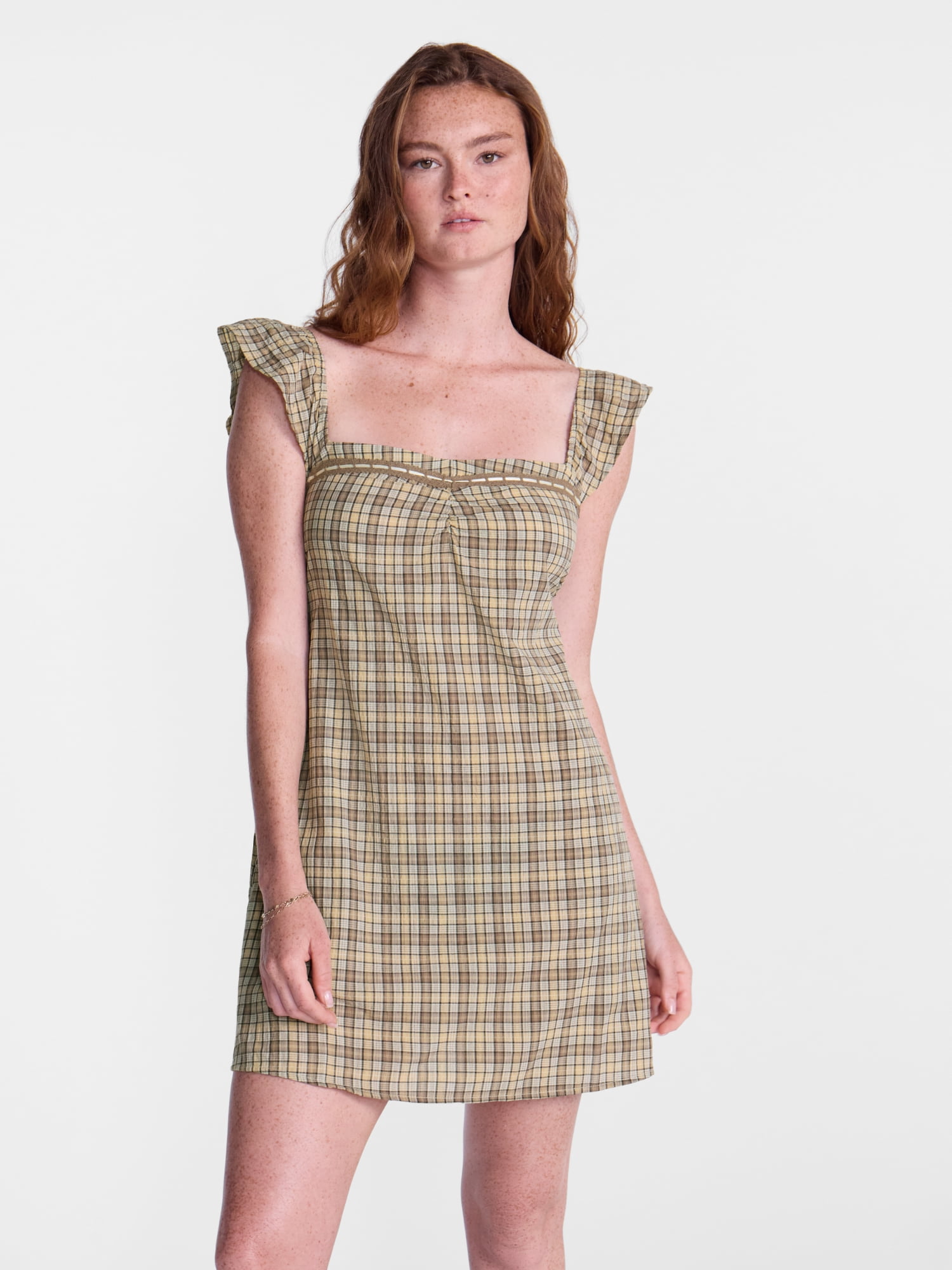 No Boundaries Plaid Picnic Mini Dress, Women’s XXS-XXL