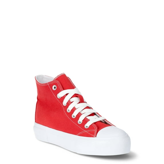 No Boundaries Platform Lace Up Hi Top Sneakers, Women's