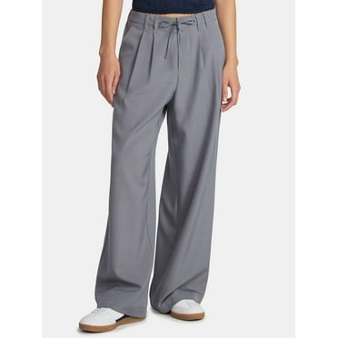 No Boundaries Pleat Wide Leg Trousers, 31" Inseam, Women's
