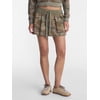 No Boundaries Pleated French Terry Mini Skort, Wom