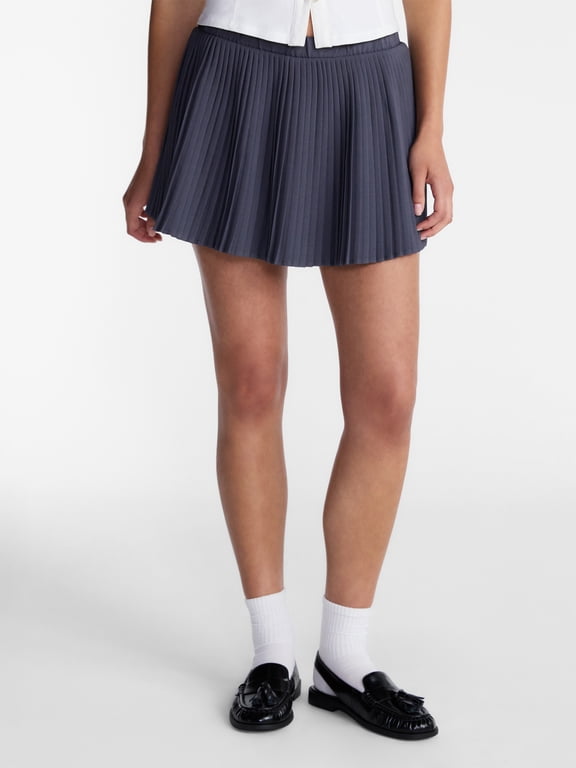 Pleated Woven Mini Skirt, Women's XXS-XXL