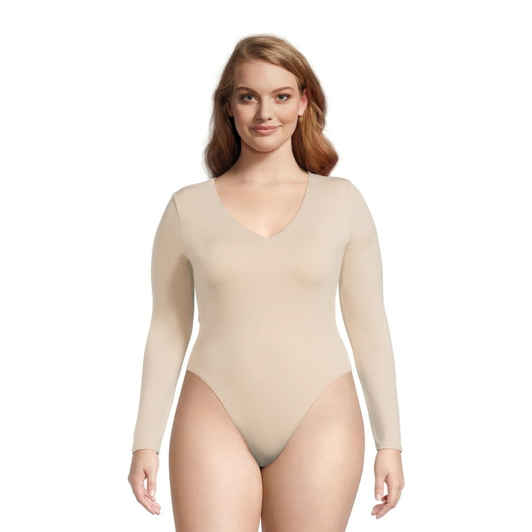 No Boundaries Plus Size Double Layer Bodysuit, Sizes 1X-4X