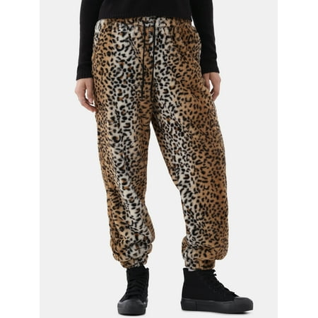 No Boundaries Plush Jogger Pants, Women's and Women's Plus