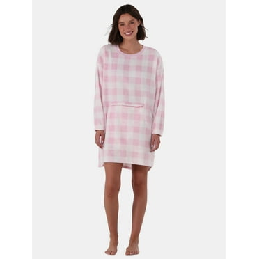 No Boundaries Plush Lounger with Zip Pouch, Women's and Women's Plus, Sizes XS to 3X