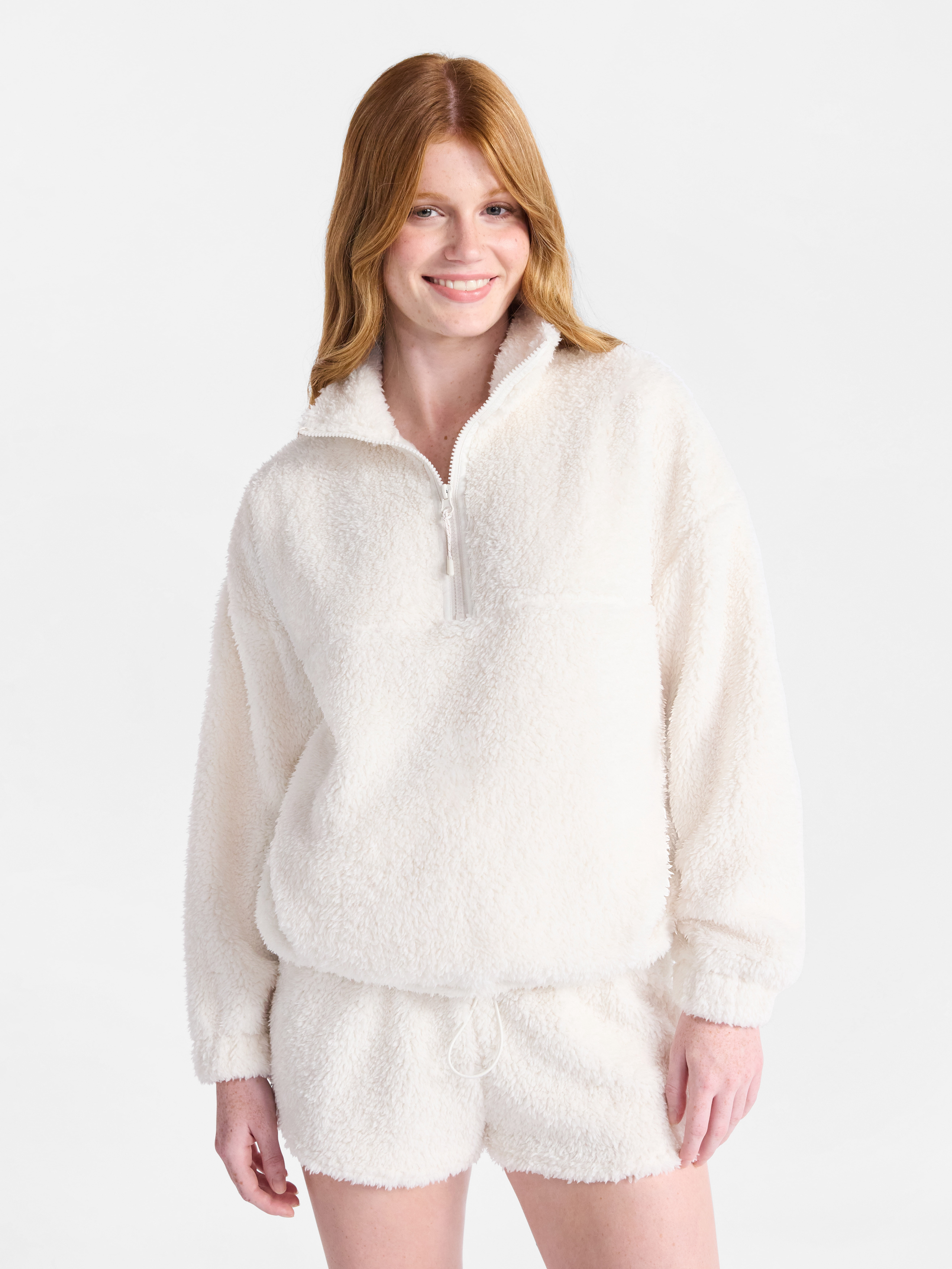 No Boundaries Plush Half-Zip Pullover, Women's and Plus