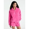 No Boundaries Plush Half-Zip Pullover, Women's and