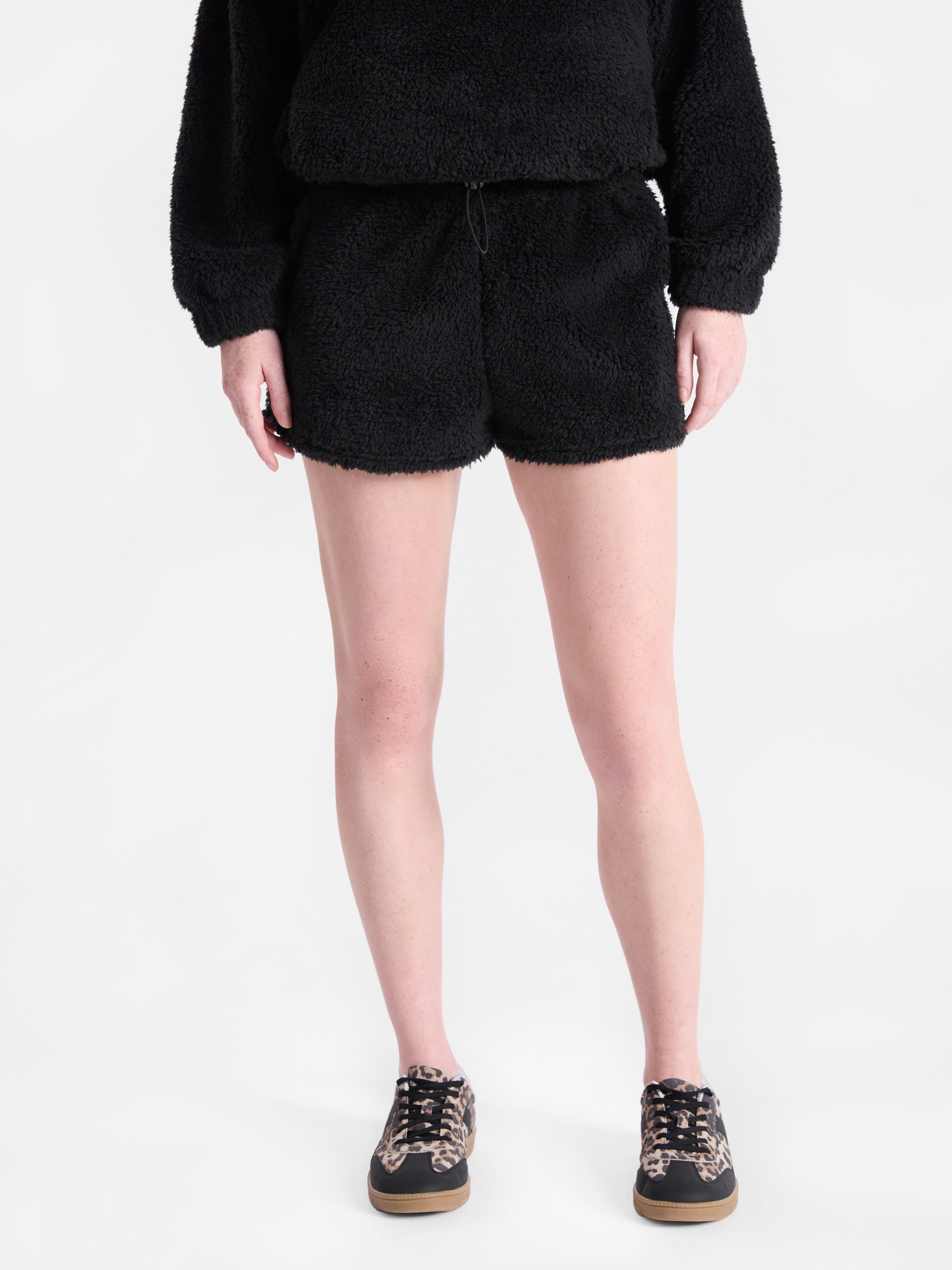 No Boundaries Plush Bungee Cord Shorts, Women's Sizes XXS-XXL