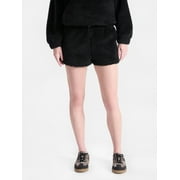 NO BOUNDARIES Plush Bungee Cord Shorts, Women's