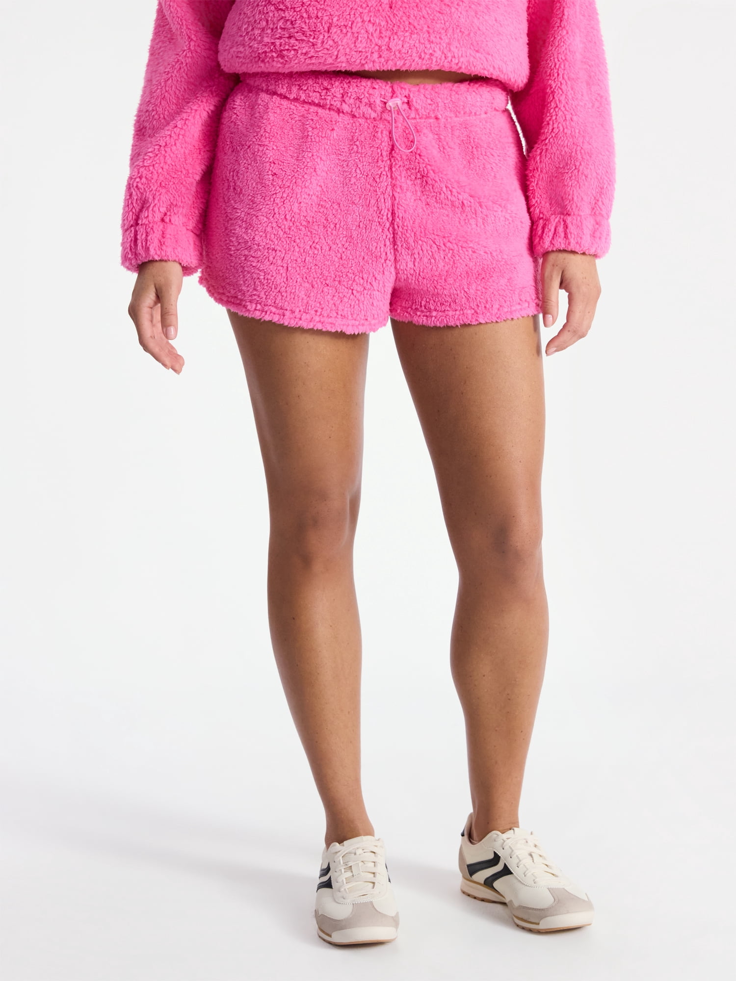 No Boundaries Plush Bungee Cord Shorts, Women's