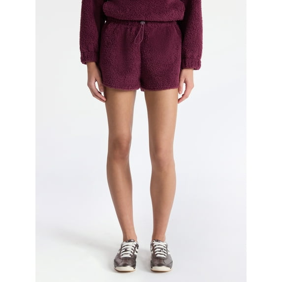 No Boundaries Plush Bungee Cord Shorts, Women's Sizes XXS-XXL