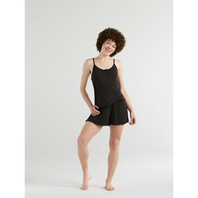 No Boundaries Pointelle Tank Top and Short Sleep Set, Women's and Women