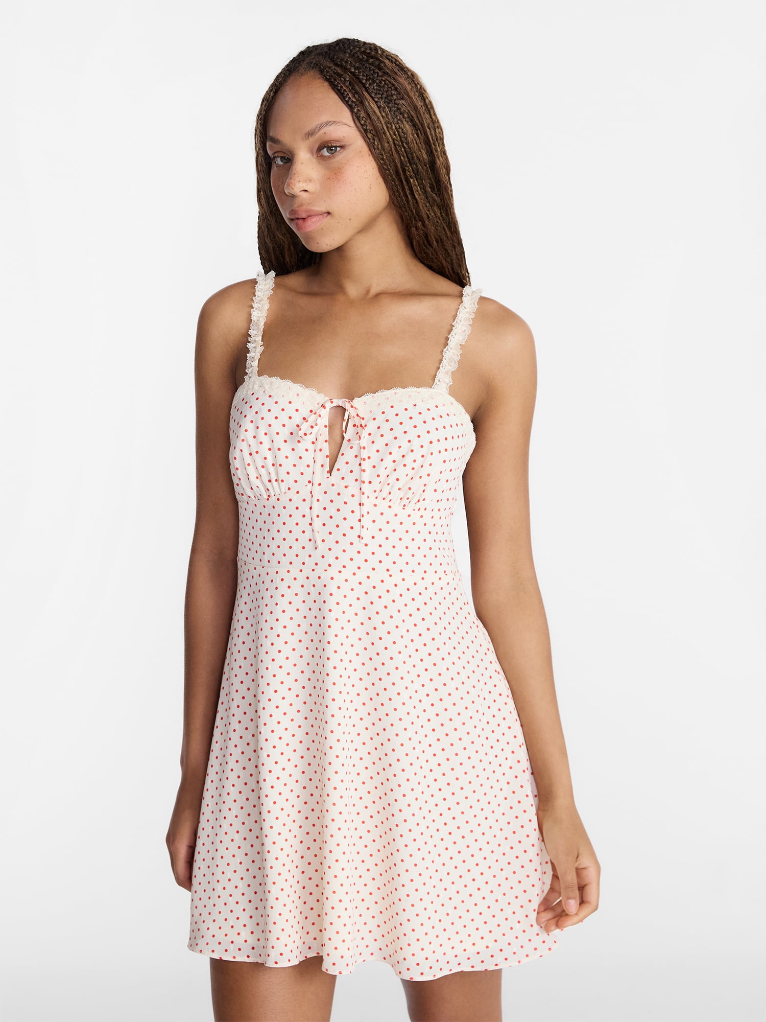 No Boundaries Polka Dot Dress, Women's XXS-XXL