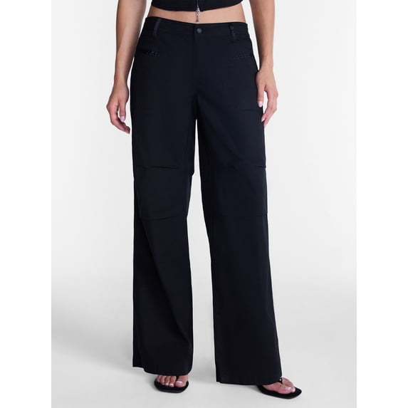 No Boundaries Poplin Cargo Pants, 31.5'' Inseam, Women's XXS-XXL