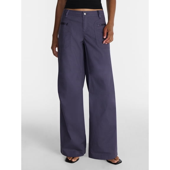 No Boundaries Poplin Cargo Pants, 31.5'' Inseam, Women's XXS-XXL