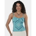 thumbnail image 1 of No Boundaries Lace Trim Corset Top, Women's, 1 of 5