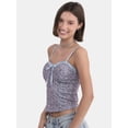 thumbnail image 1 of No Boundaries Lace Trim Corset Top, Women's, 1 of 5