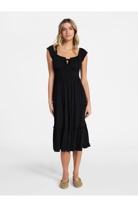 Puff Sleeve Midi Dress, Women’s XXS-XXL