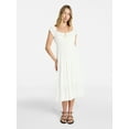 thumbnail image 1 of No Boundaries Puff Sleeve Midi Dress, Women’s XXS-XXL, 1 of 4