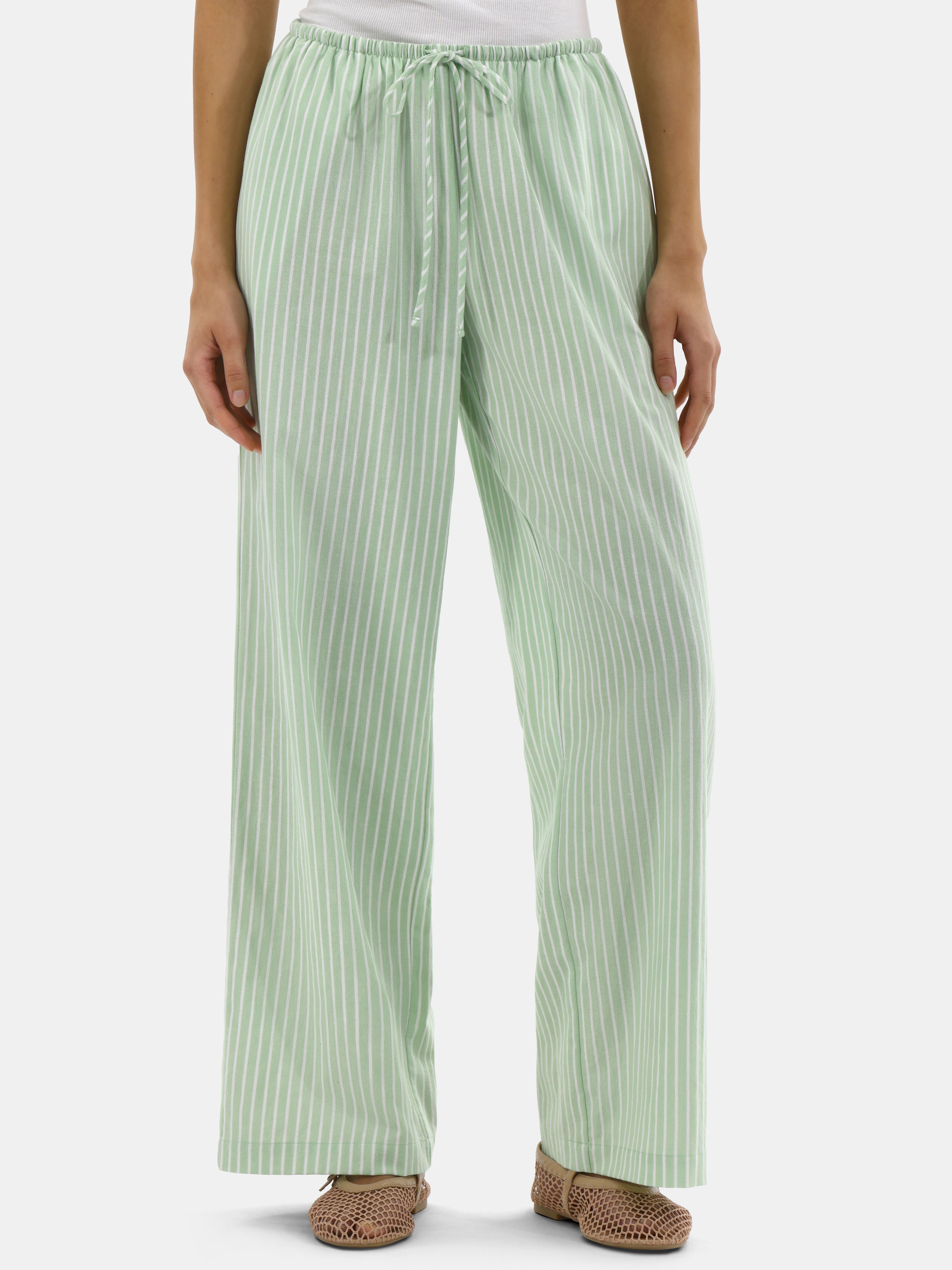 No Boundaries Cotton Pull-On Wide-Leg Beach Pants, Women's