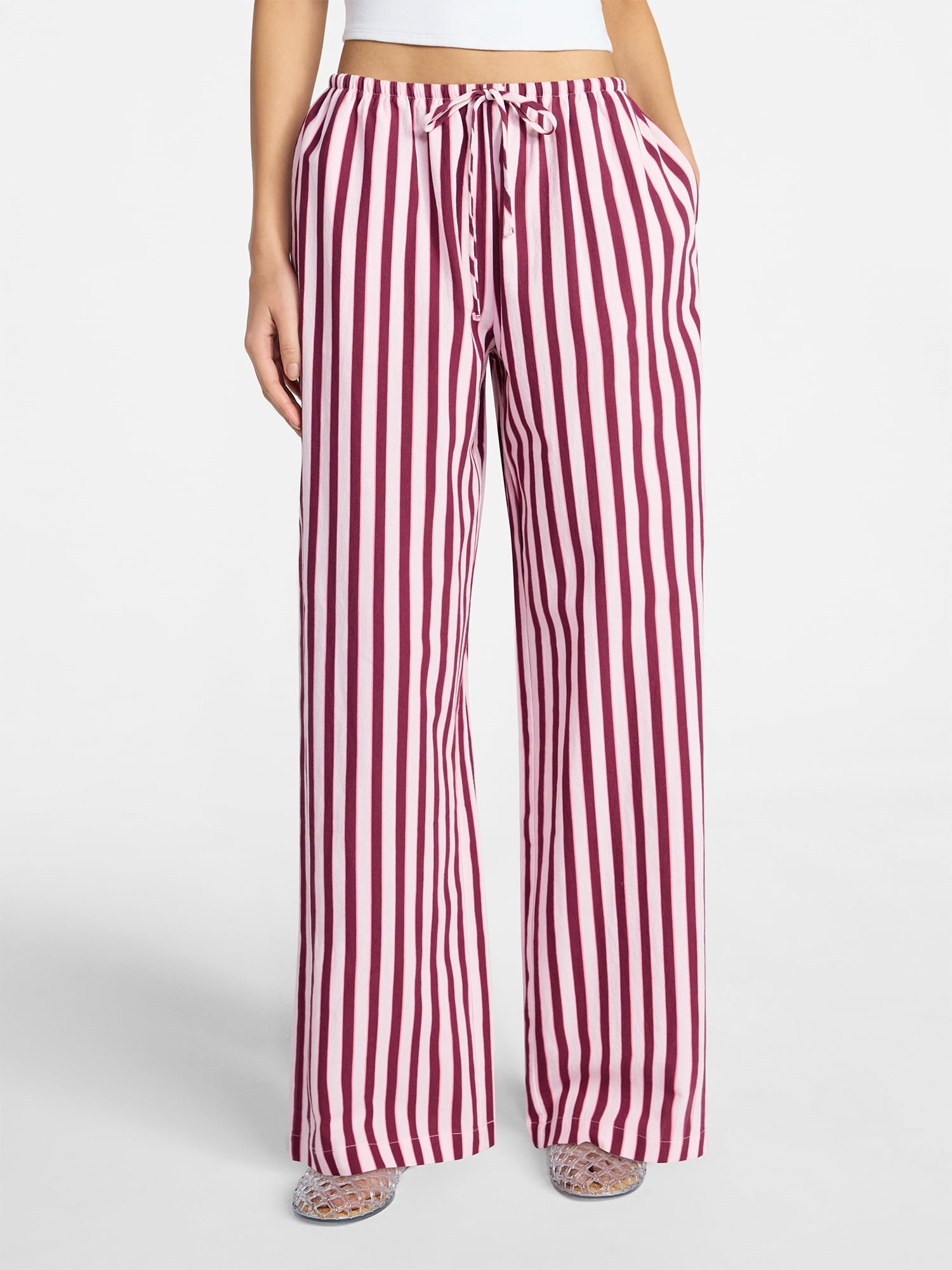No Boundaries Cotton Pull-On Beach Pants, Women's & Women's Plus XXS-4X