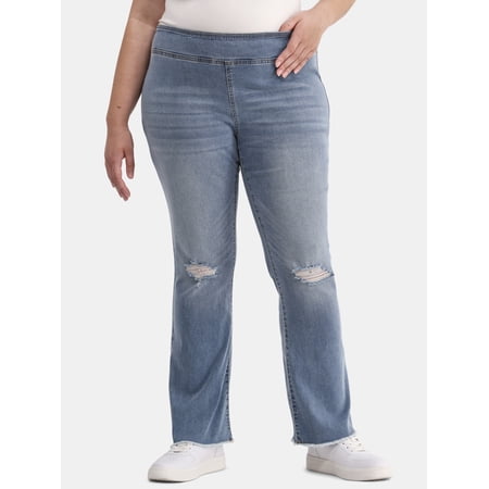 No Boundaries Pull-On Bootcut Jeans, 32” Inseam, Women's and Women's Plus XXS-5X