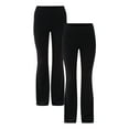 thumbnail image 1 of No Boundaries Flare Pants and 2-Pack, Women's and Women’s Plus, 1 of 6