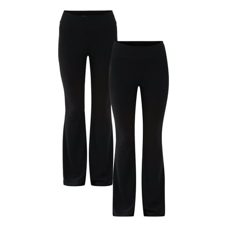 No Boundaries Flare Pants and 2-Pack, Women's and Women’s Plus