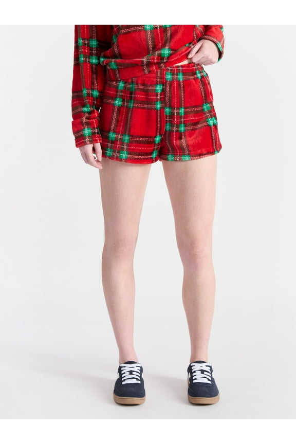 Pull-On Printed Plush Shorts, 2'' Inseam, Women's