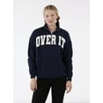 thumbnail image 1 of No Boundaries Quarter Zip Graphic Pullover Sweatshirt, Women's, 1 of 6