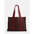 thumbnail image 1 of No Boundaries Quilted Tote Bag, Women's, Leopard, 1 of 3