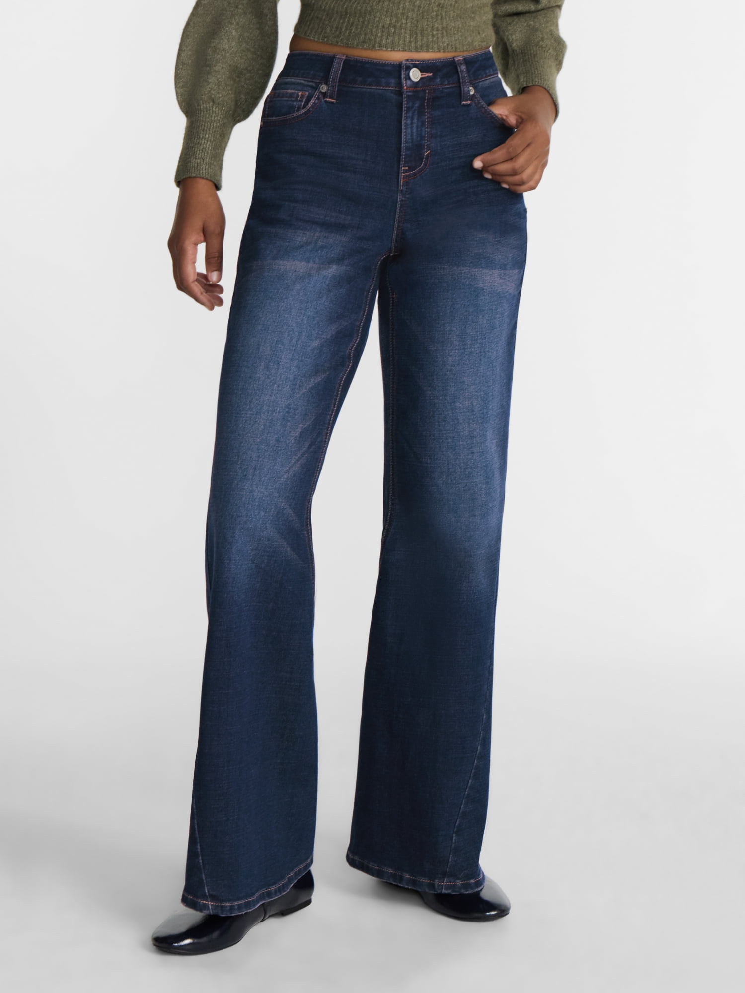 No Boundaries Relaxed Flare Jeans, 31'' Inseam, Women's 00-20
