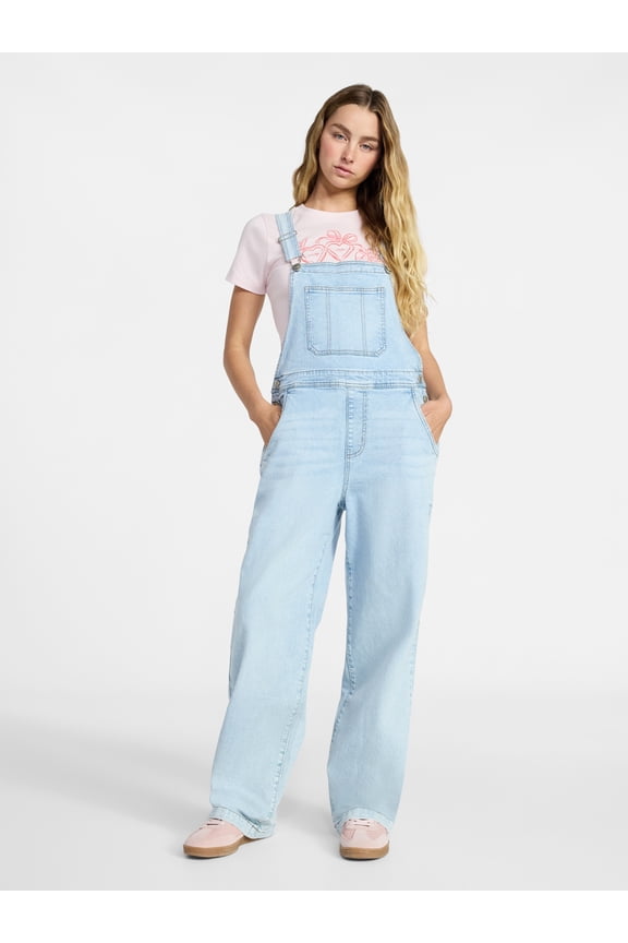 Baggy Denim Overalls, Women's
