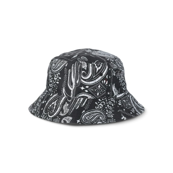 No Boundaries Reversible Bucket Hat with UPF 50+, Men's, Black Soot