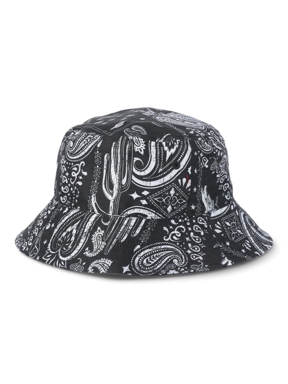 Reversible Bucket Hat with UPF 50+, Men's, Black Soot
