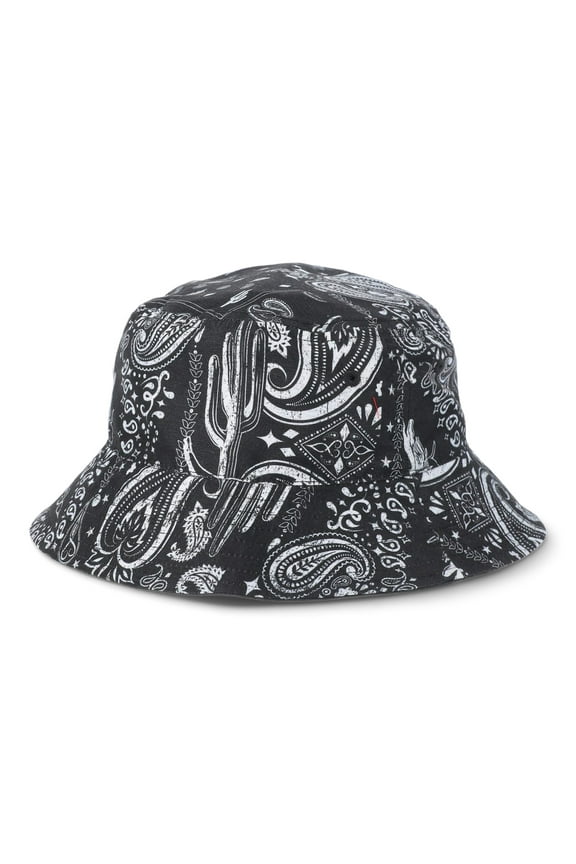 Reversible Bucket Hat with UPF 50+, Men's, Black Soot