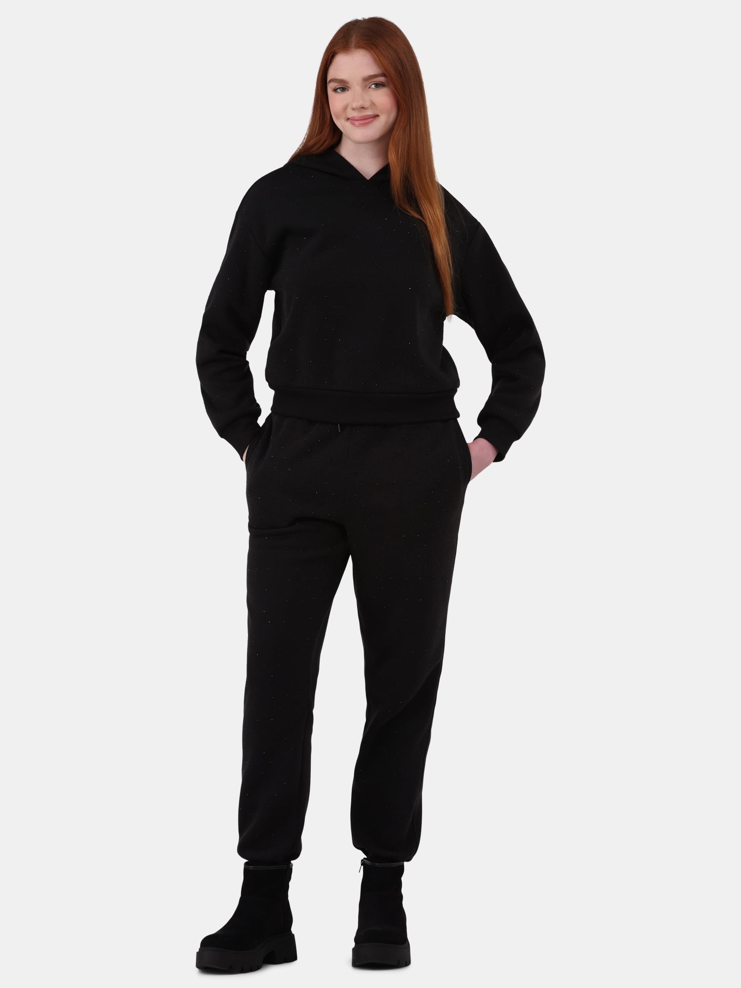 No Boundaries Rhinestone Jogger Set, Women's