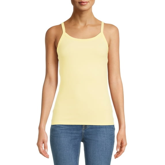 No Boundaries Ribbed Cami Top, 1 or 5-Pack, Women's