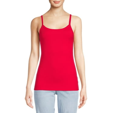 No Boundaries Rib Cami Top, 1 or 5-Pack, Women's