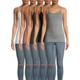 thumbnail image 1 of No Boundaries Ribbed Cami Top, 1 or 5-Pack, Women's, 1 of 9