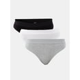 thumbnail image 1 of No Boundaries Women's Ribbed Bikini Panties 3-Pack, Sizes XS-3XL, 1 of 4