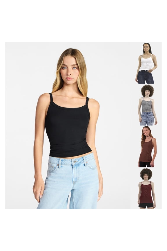 Ribbed Cami Top, 1 or 5-Pack, Women's