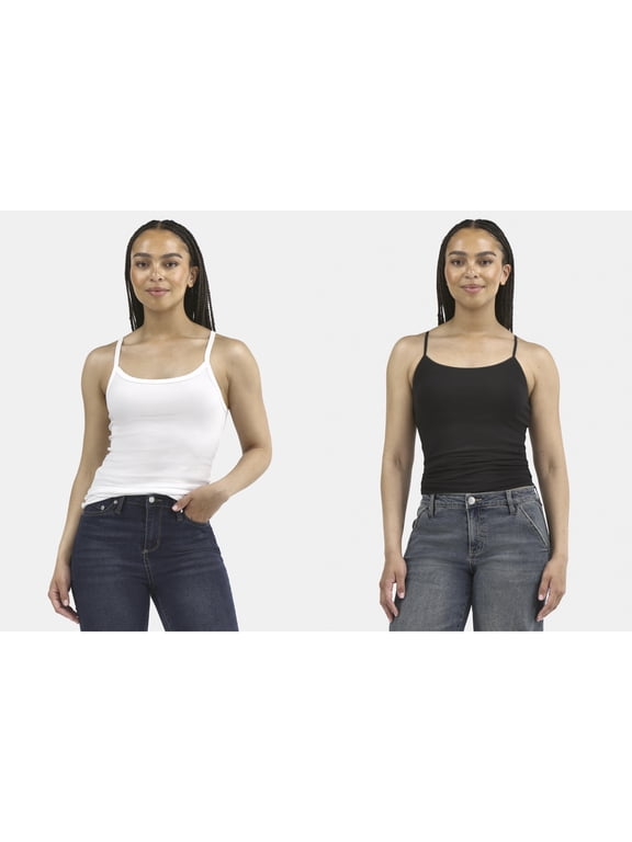 Ribbed Cami Top, 1 or 5-Pack, Women's