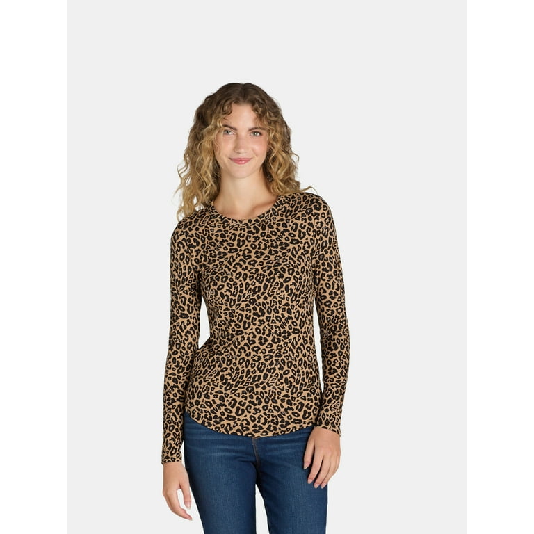 No Boundaries Ribbed Crewneck Tee with Long Sleeves, 1 or 2 No Boundaries Ribbed Crewneck Tee with Long Sleeves, 1 or 2
