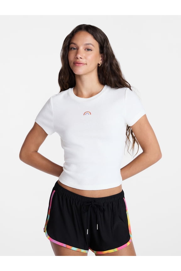 Pride Embroidered Cotton Baby Tee, Women's XXS-XXL