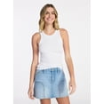 thumbnail image 1 of No Boundaries Ribbed High Neck Tank Top, Women's XXS-XXL, 1 of 2
