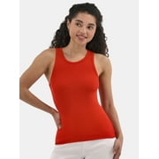 No Boundaries Ribbed High Neck Tank Top, Women's