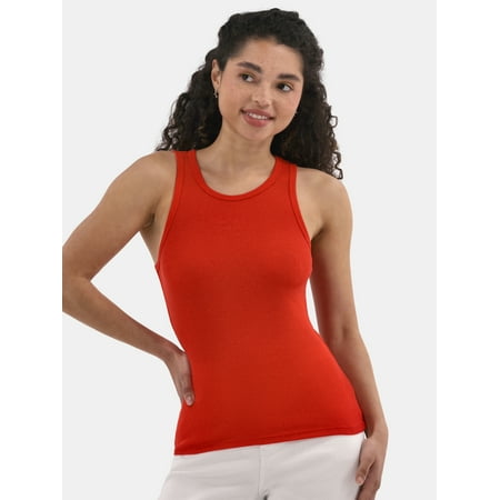 No Boundaries Ribbed High Neck Tank Top, Women's