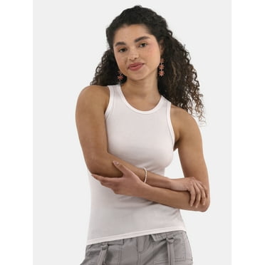 No Boundaries Ribbed High Neck Tank Top, Women's