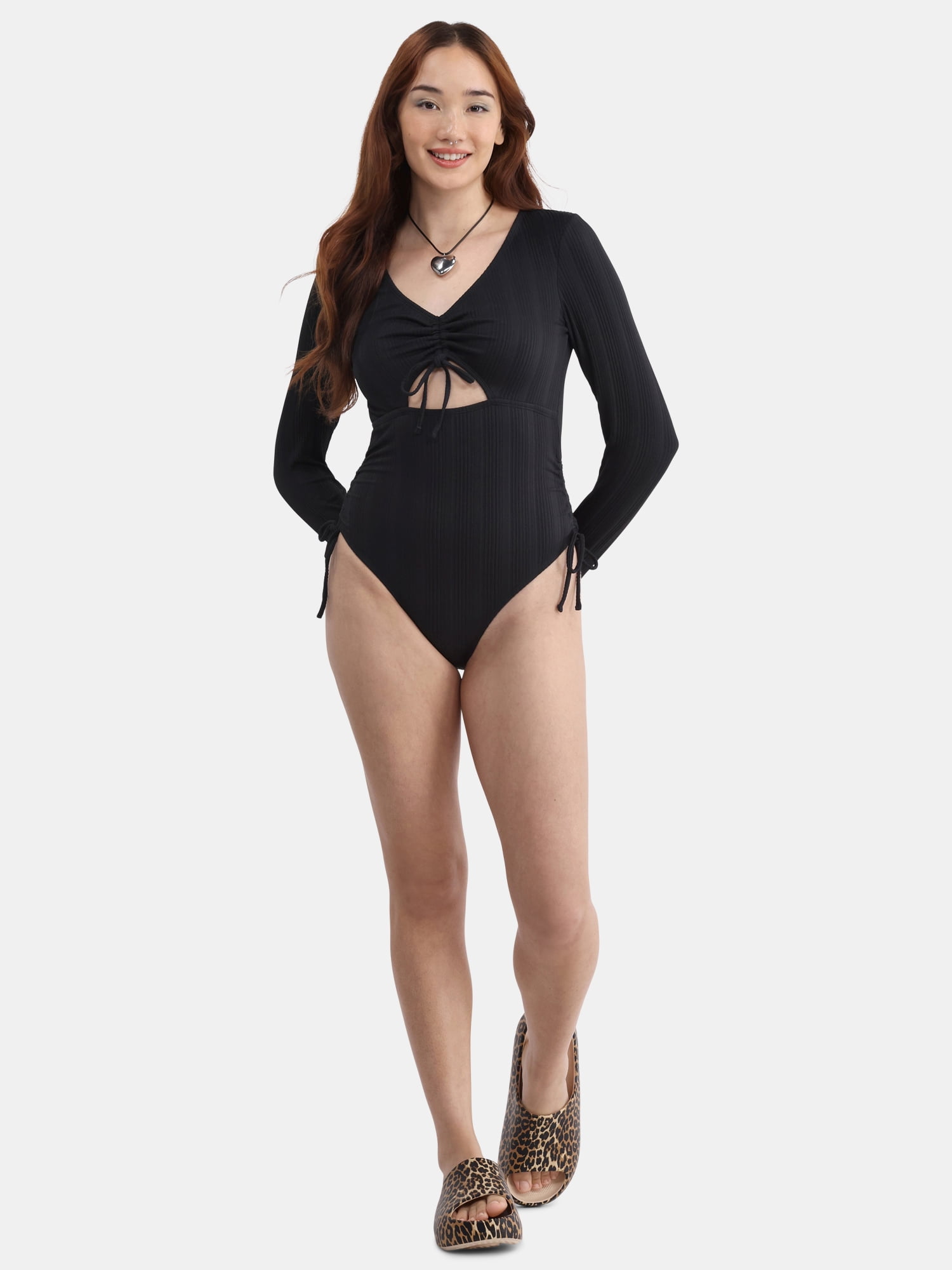 No Boundaries Ribbed One Piece Surf Suit, Women's