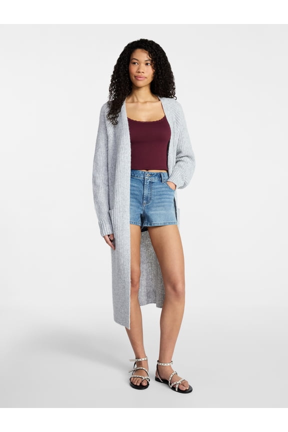 Ribbed Open Front Duster, Women’s XXS-XXL